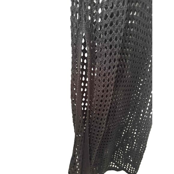 NWT Shade And Shore Dress Womens Size XL Black Sleeveless Mesh V Neck Swim Cover - Picture 8 of 10